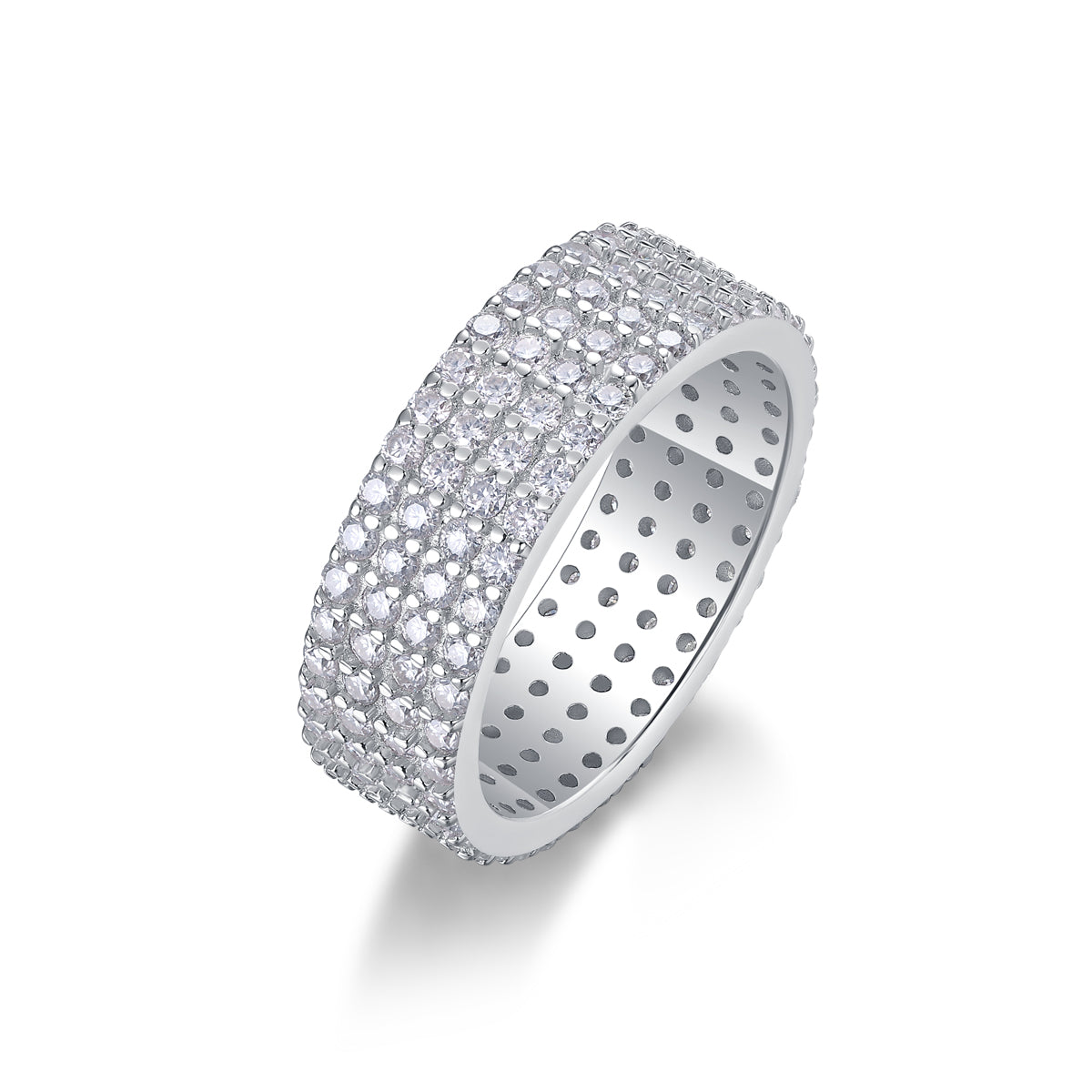 Carissie Multi-Row Starry Night Blooms Wedding Band