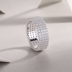Carissie Multi-Row Starry Night Blooms Wedding Band