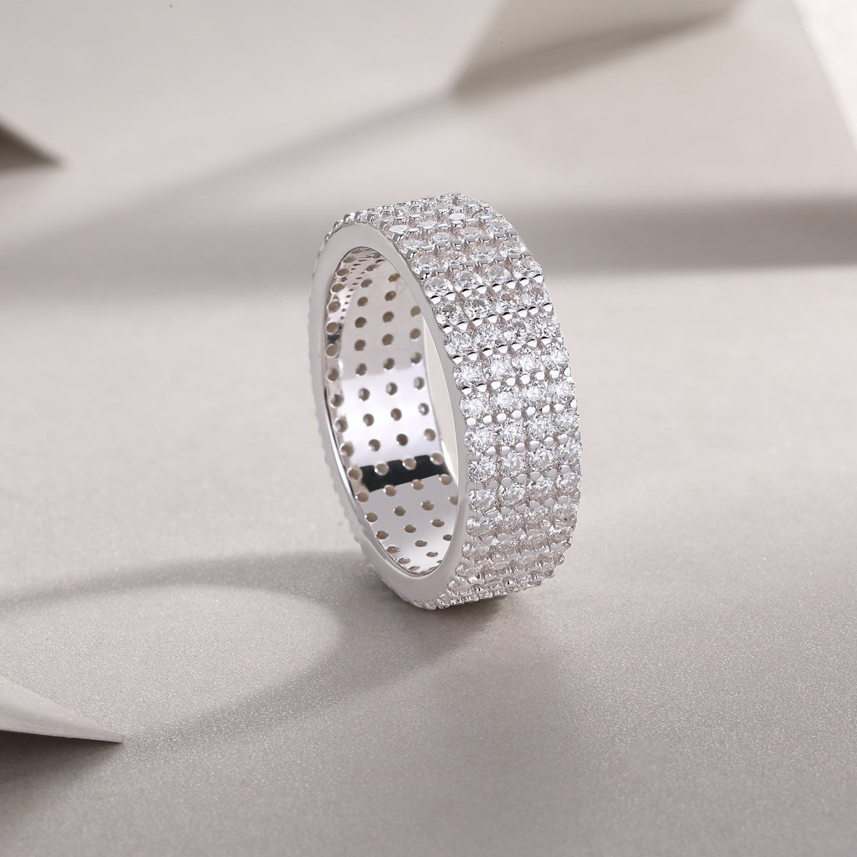 Carissie Multi-Row Starry Night Blooms Wedding Band