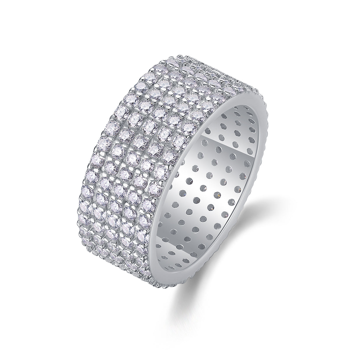Carissie Classic Multi-Row Pave Full Eternity Band