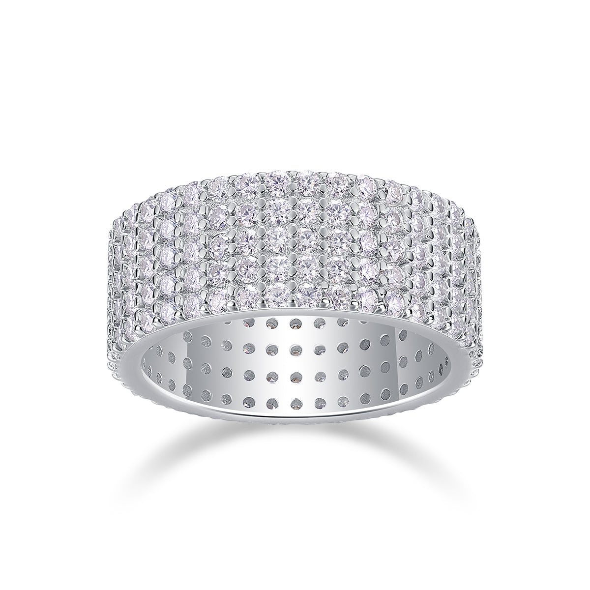 Carissie Classic Multi-Row Pave Full Eternity Band