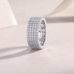 Carissie Classic Multi-Row Pave Full Eternity Band