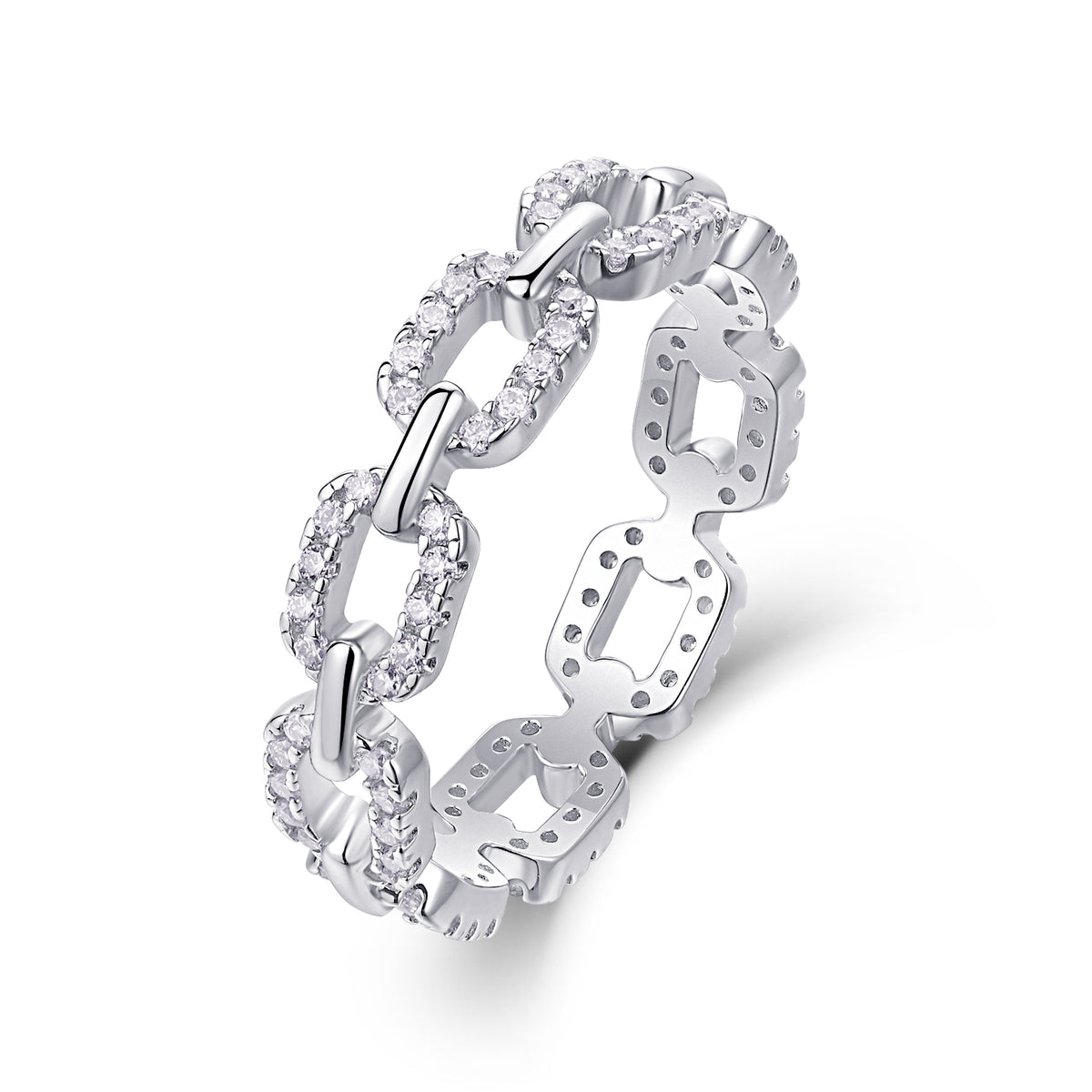 Carissie Elegant Interlocking Link Cluster Statement Band
