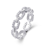 Carissie Elegant Interlocking Link Cluster Statement Band