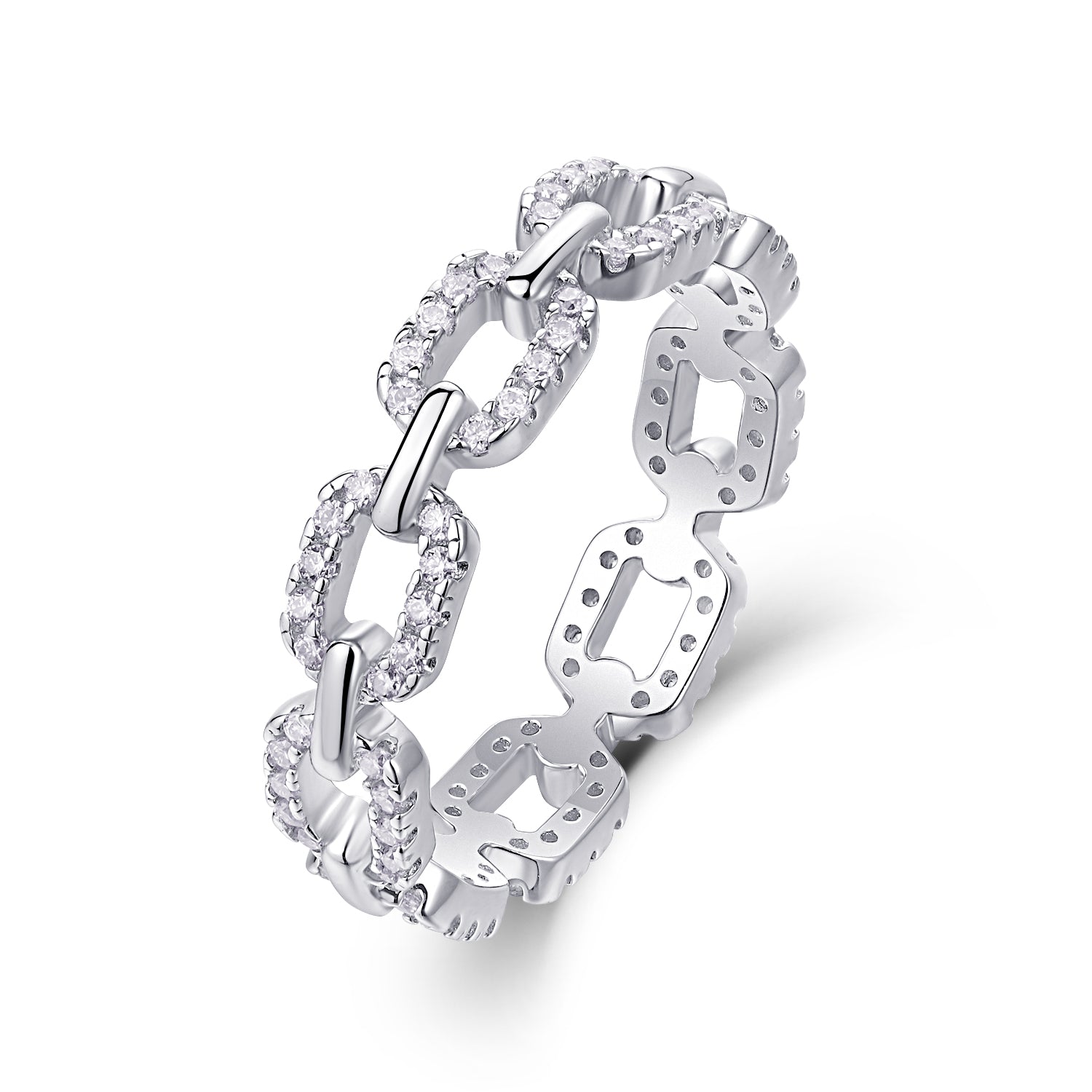 Carissie Elegant Interlocking Link Cluster Statement Band