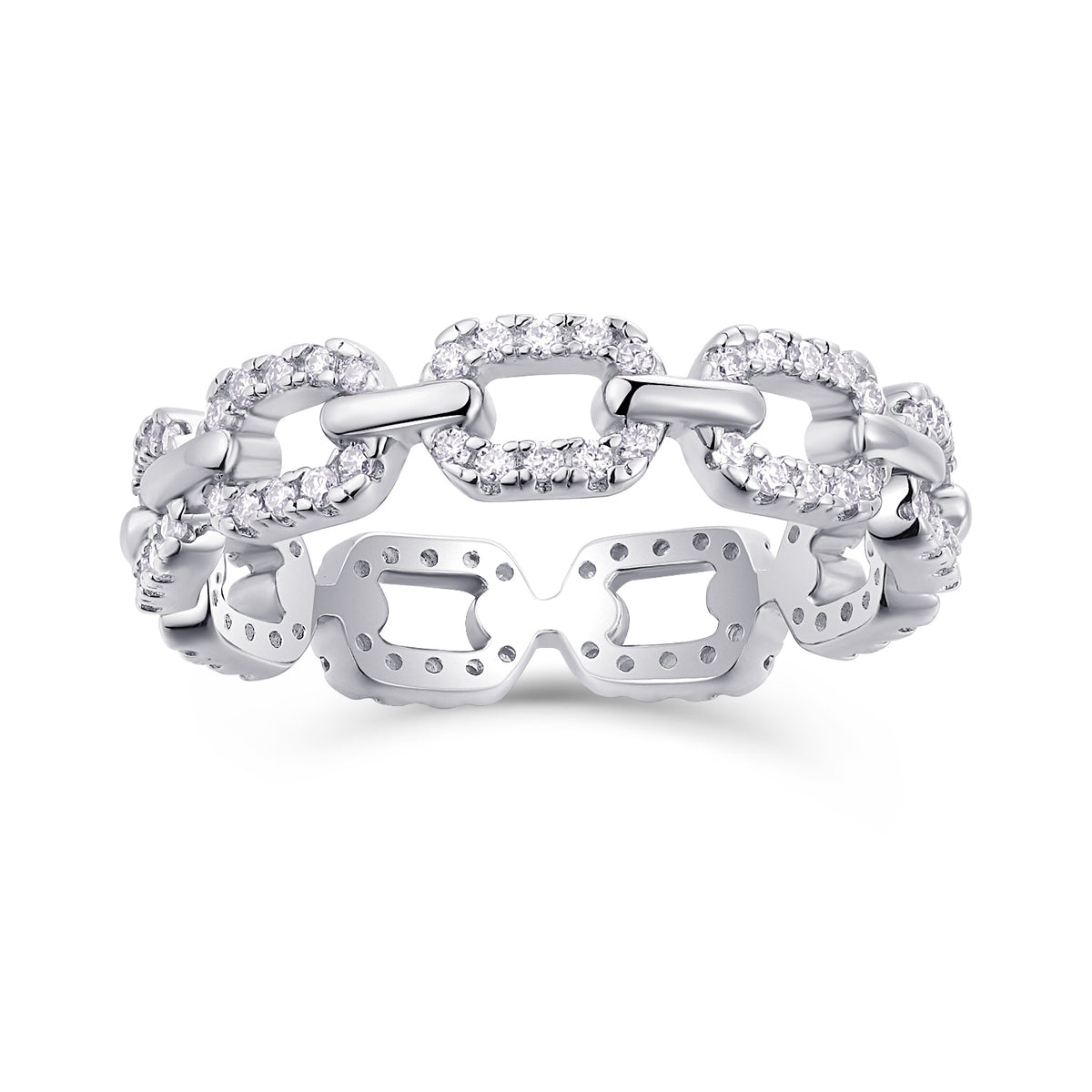 Carissie Elegant Interlocking Link Cluster Statement Band
