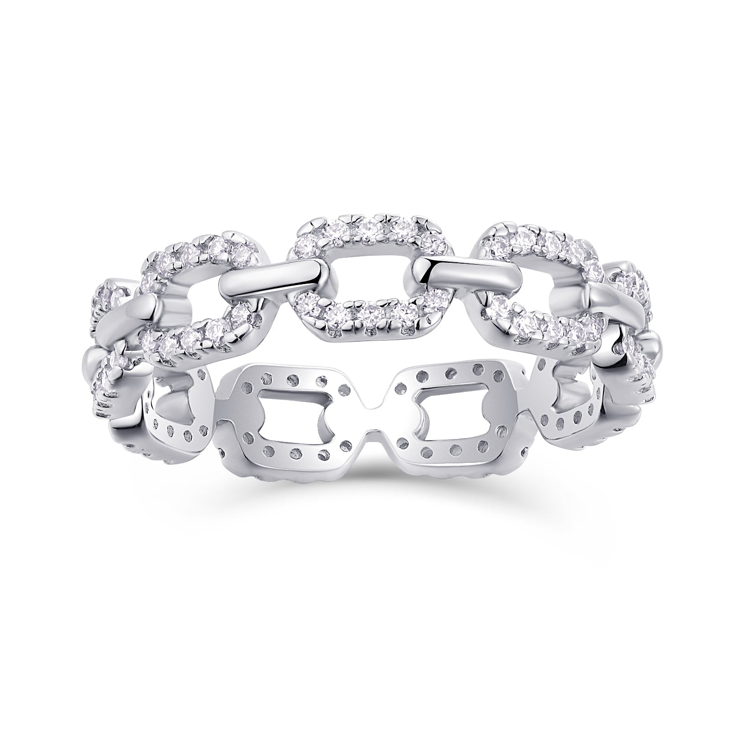 Carissie Elegant Interlocking Link Cluster Statement Band