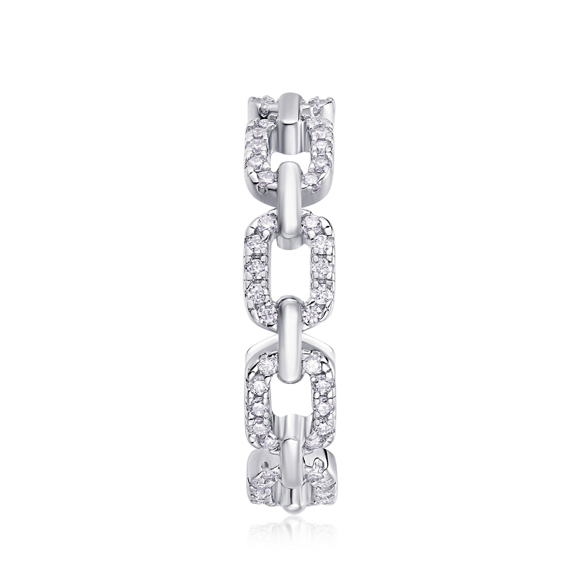 Carissie Elegant Interlocking Link Cluster Statement Band