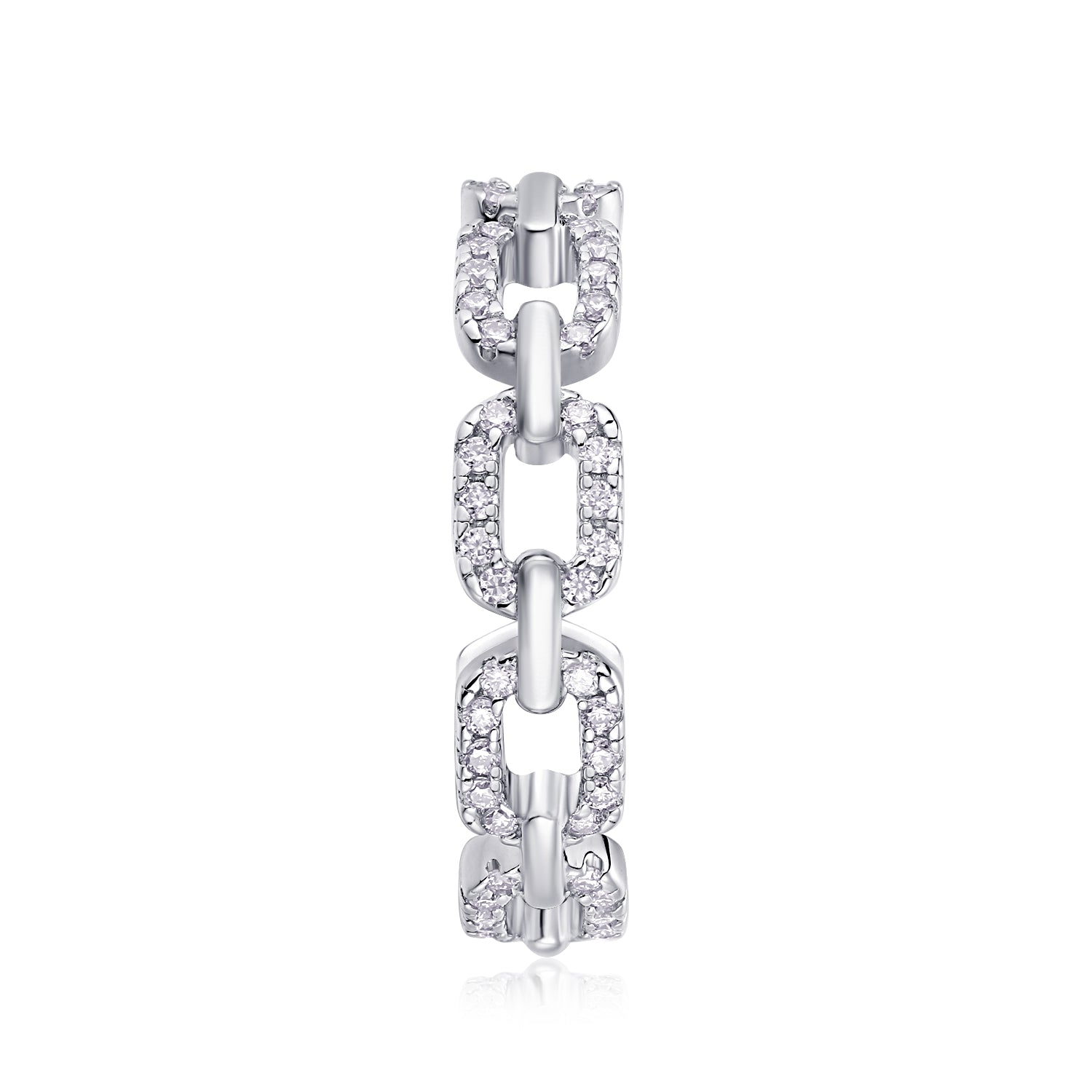 Carissie Elegant Interlocking Link Cluster Statement Band