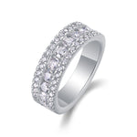 Carissie Elegant Multi-Row Nightfall Florals Wedding Band