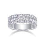 Carissie Elegant Multi-Row Nightfall Florals Wedding Band
