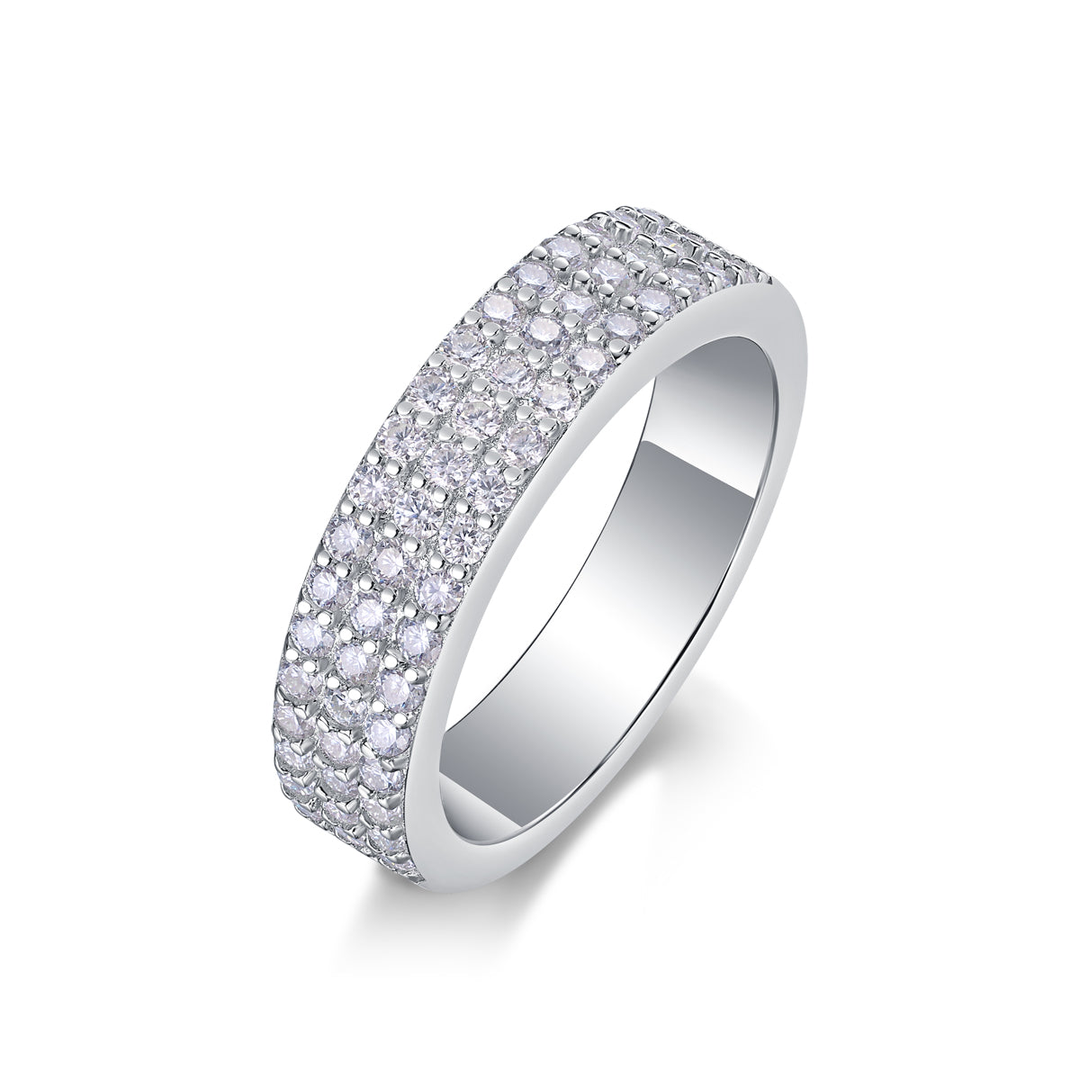 Carissie Elegant Multi-Row Midnight Bouquet Wedding Band
