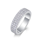 Carissie Elegant Multi-Row Midnight Bouquet Wedding Band