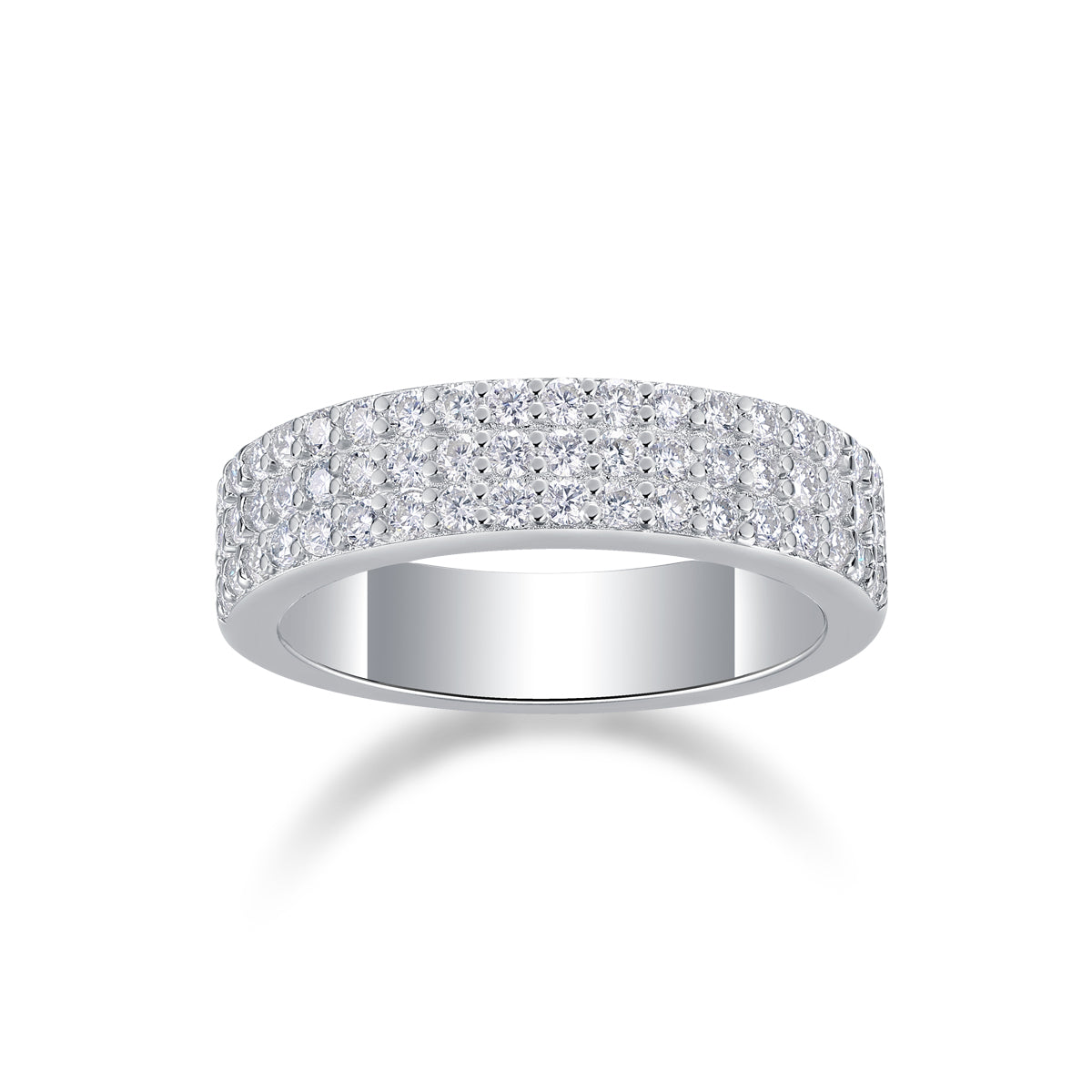 Carissie Elegant Multi-Row Midnight Bouquet Wedding Band