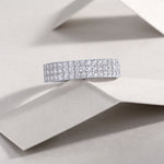 Carissie Elegant Multi-Row Midnight Bouquet Wedding Band
