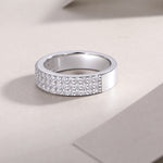 Carissie Elegant Multi-Row Midnight Bouquet Wedding Band