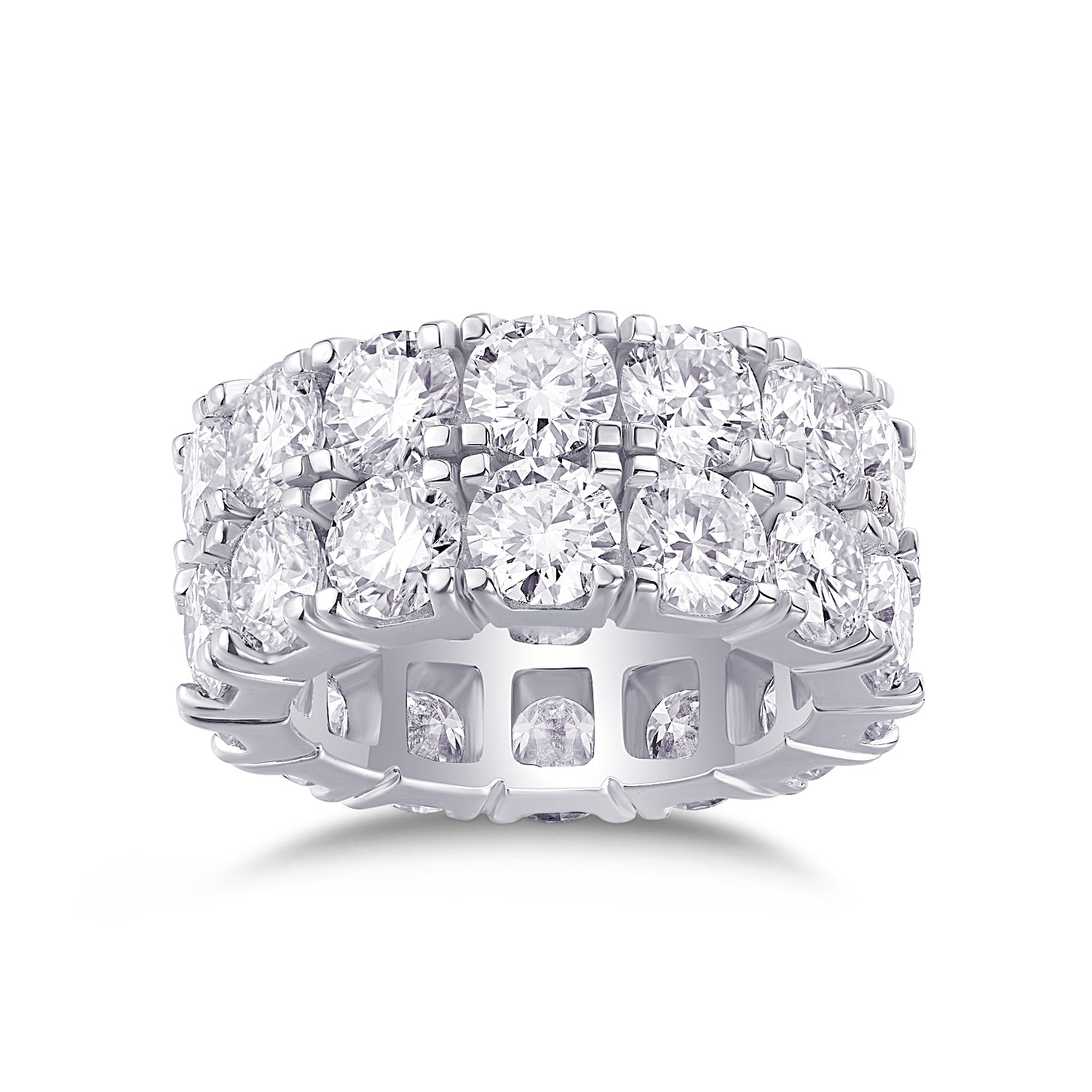 Carissie Elegant Wide Multi-Row Cluster Full Eternity Band