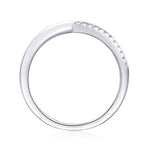 Carissie Twisted Baguette And Pave Crossover Band