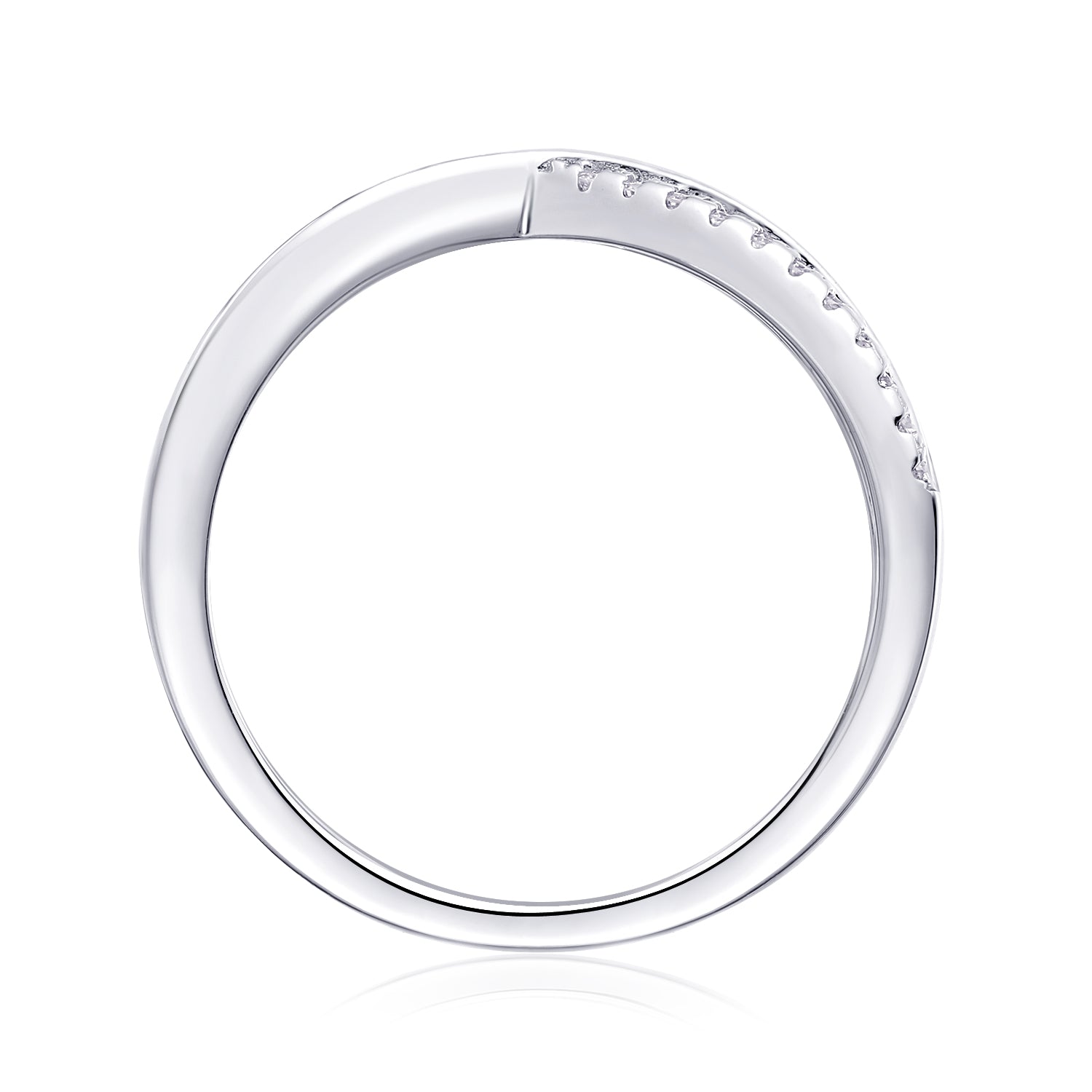 Carissie Twisted Baguette And Pave Crossover Band