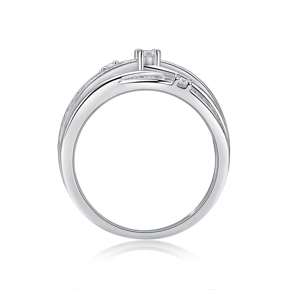 Carissie Classic Twist Multi-Band Cluster Cocktail Ring