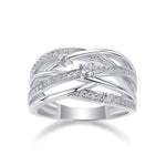 Carissie Classic Twist Multi-Band Cluster Cocktail Ring