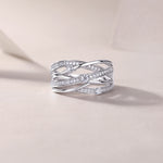 Carissie Classic Twist Multi-Band Cluster Cocktail Ring