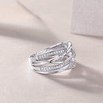 Carissie Classic Twist Multi-Band Cluster Cocktail Ring