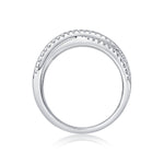 Carissie Vintage Twisted Multi-Row Pave Cocktail Ring