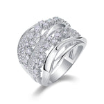 Carissie Vintage Cluster Crossover Multi-Band Statement Ring