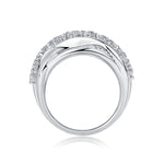 Carissie Vintage Cluster Crossover Multi-Band Statement Ring