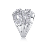 Carissie Vintage Cluster Crossover Multi-Band Statement Ring
