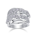 Carissie Vintage Cluster Crossover Multi-Band Statement Ring