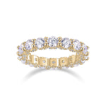 Olivia Round Moissanite Eternity Band, front view