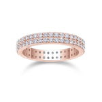 Tamara Round Moissanite Double Row Eternity Band, front view