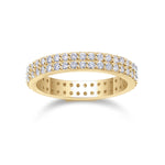 Tamara Round Moissanite Double Row Eternity Band, front view
