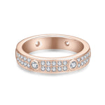 Tessa Round Moissanite Pavé Eternity Band, front view