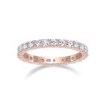 Una Round Moissanite Eternity Band, front view