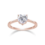 Valentina Heart Moissanite Solitaire Engagement Ring, front view