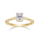 Willow Oval Moissanite Solitaire Engagement Ring, front view
