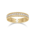 Winnie Round Moissanite Beaded Eternity Band, front view