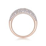 Wren Moissanite Pavé Dome Ring in 18K rose gold plating, front view