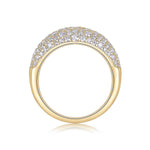 Wren Moissanite Pavé Dome Ring in 18K yellow gold plating, front view